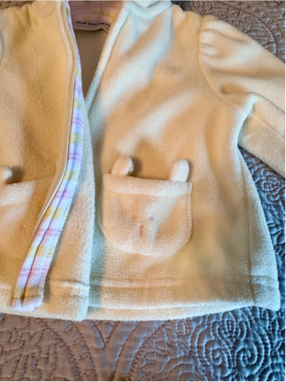 Baby First Impressions 3-Piece Set 3-6 Months Yellow Pink Striped